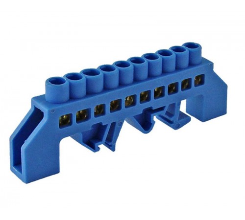 Шина N ноль в комбинированном DIN-изоляторе Стойка ШНИ-8х12-10-КС-С  YNN10-812-10DP-K07  IEK