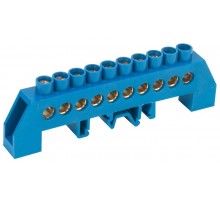 Шина N ноль в комбинированном DIN-изоляторе Стойка ШНИ-8х12-10-КС-С  YNN10-812-10DP-K07  IEK