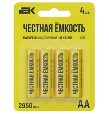 Батарейка щелоч. Alkaline  LR06/AA (4шт/блистер)  ABT-LR06-OP-L04  IEK