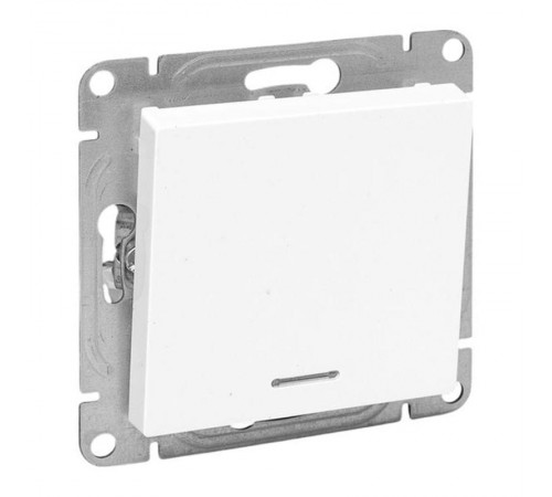 Механизм выключателя, одноклавишный, с подсветкой, белый Эпика EKF  UP1-SWW-14  EKF