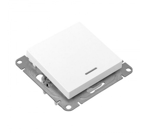 Механизм выключателя, одноклавишный, с подсветкой, белый Эпика EKF  UP1-SWW-14  EKF