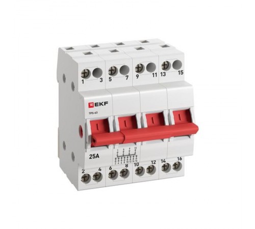 Трехпозиционный переключатель ТПС-63 4P 25А  TPS425  EKF