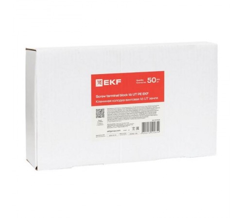 Клеммная колодка винтовая 16 UT земля scr-ut-16-pe  EKF