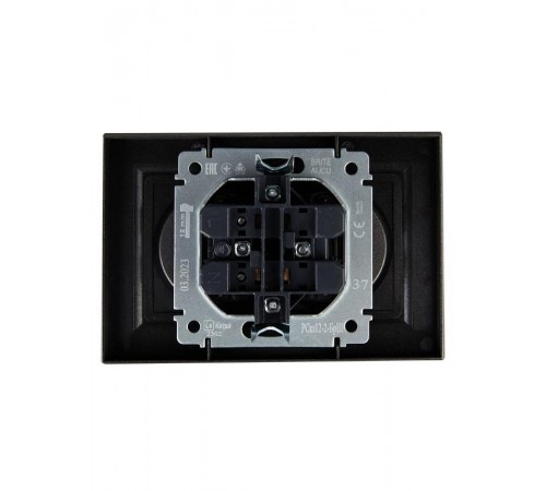 BRITE Розетка 2-ая без заземления со шторками 10А в сборе РСш12-2-БрШ шампань  BR-R23-10-K37-F  IEK