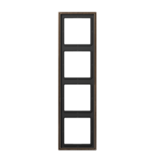 Рамка для вертикальной и горизонтальной установки, 4 поста; металл; латунь antik; Messing  ME2984AT  Jung