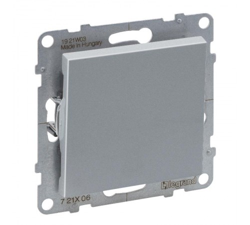 SUNO Переключатель 10АХ 250В. Безвинтовые зажимы. Цвет "Алюминий"  721306  Legrand