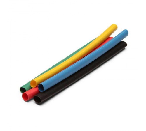 Набор цветной термоусадочной трубки "5 цветов" размер 25/12,5  85297  КВТ