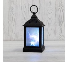 Декоративный фонарь 11х11х22,5 см, черный корпус, цвет свечения RGB с эффектом мерцания  513-064  NEON-NIGHT