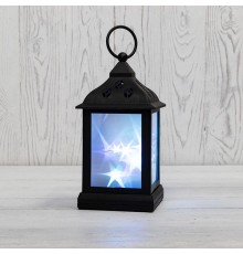 Декоративный фонарь 11х11х22,5 см, черный корпус, цвет свечения RGB с эффектом мерцания  513-064  NEON-NIGHT