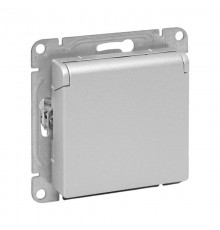 Механизм розетки, 16А, IP44, с заземлением, со шторками, c крышкой, алюминий Эпика EKF  UP1-SOA-111-44  EKF