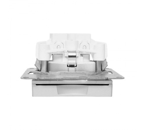 Механизм розетки, 16А, IP44, с заземлением, со шторками, c крышкой, алюминий Эпика EKF  UP1-SOA-111-44  EKF