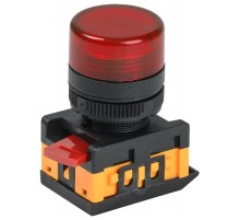 Лампа AL-22TE сигнальная d22мм красный неон/240В цилиндр   BLS30-ALTE-K04  GENERICA