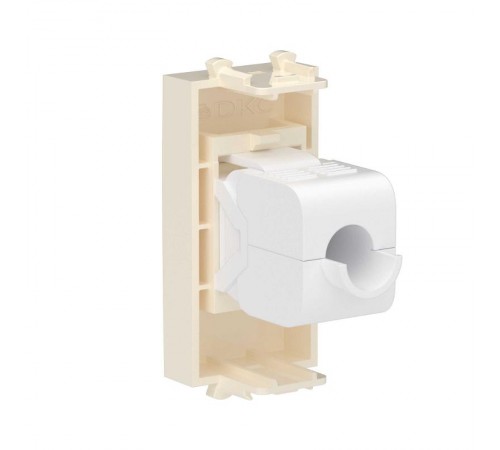 Компьютерная розетка RJ-45 без шторки модульная, кат.5е, "Avanti", "Ванильная дымка", 1 модуль  4405661  DKC