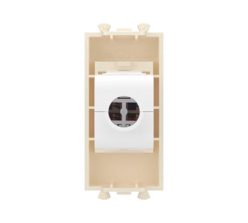 Компьютерная розетка RJ-45 без шторки модульная, кат.5е, "Avanti", "Ванильная дымка", 1 модуль  4405661  DKC