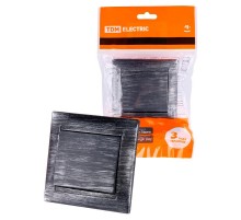 Выключатель 1 кл. 10А старинное серебро "Лама"  SQ1815-0643  TDM