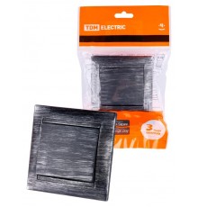 Выключатель 1 кл. 10А старинное серебро "Лама"  SQ1815-0643  TDM