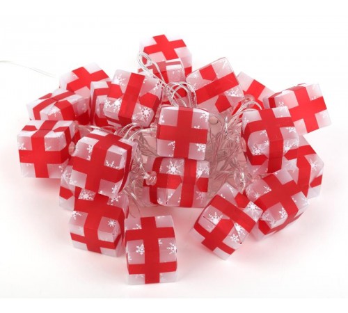 Гирлянда светодиодная  Нить Подарки 3 м холодный свет, 220V,  ENIN-3P    IP20 (24/192)  Б0041895  ЭРА