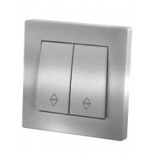 Выключатель на 2 направления 2 кл. 10А серебр. металлик "Сенеж"   SQ1816-0216  TDM