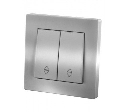 Выключатель на 2 направления 2 кл. 10А серебр. металлик "Сенеж"   SQ1816-0216  TDM