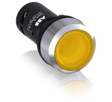 Кнопка с подсветкой CP1-31Y-10 желтая 24В AC/DC с плоской клавишей без фиксации 1НО, металл.кольцо1SFA619100R3113 ABB