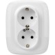 Valena ALLURE DIY Белый Розетка 2-ая с/з с защитными шторками, безвинт.зажим  753726  Legrand