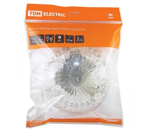 Светильник под лампу НПО 100 Радуга 15Вт КЛЛ E27 IP20  SQ0328-0001  TDM