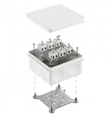 Коробка огнестойкая для о/п двухкомпонентная 60-0300-FR2.5-12 Е15-Е120 RAL9003 100х100х50 (14 шт/уп)  60-0300-9003-FR2.5-12  Промрукав