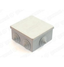 Коробка распределительная наружного монтажа с откидной крышкой, 100х100х50мм, IP54, 8 гермовводов, 4 сальника в комплекте (48шт)  GE41256  GREENEL