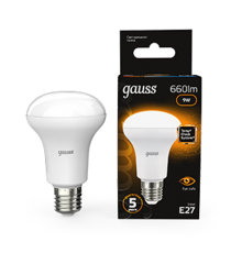 Лампа светодиодная LED 9Вт E27 220В 2700К Reflector R63  106002109  Gauss