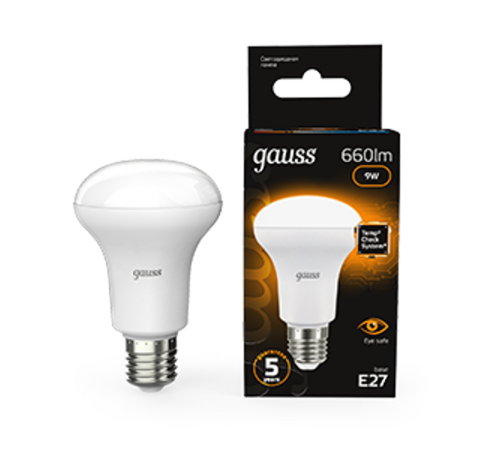 Лампа светодиодная LED 9Вт E27 220В 2700К Reflector R63  106002109  Gauss