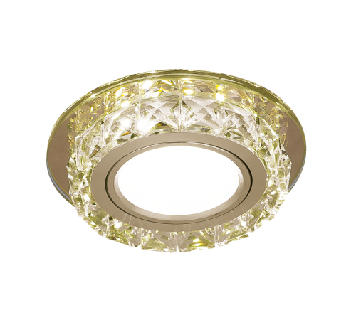 Светильник точечный встраиваемый Backlight BL043 Кругл. Шампань/Кристалл/Хром, Gu5.3, LED 2700K  BL043  Gauss