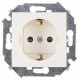 Simon 15 Сл. кость Розетка с/з Schuko со шторками, 16А 250В, винт. зажим  1591443-031  Simon