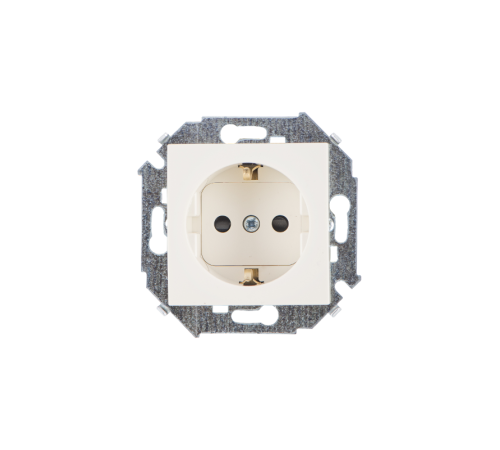 Simon 15 Сл. кость Розетка с/з Schuko, 16А 250В, винт. зажим  1591432-031  Simon