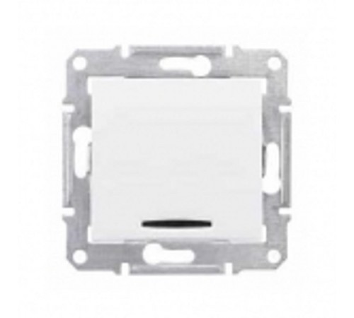 Sedna Белый Выключатель 1-клавишный с подсветкой 10А (сх.1)  SDN1400121  Schneider Electric