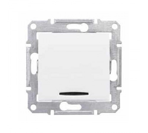 Sedna Белый Выключатель 1-клавишный с подсветкой 10А (сх.1)  SDN1400121  Schneider Electric