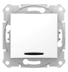 Sedna Белый Выключатель 1-клавишный с подсветкой 10А (сх.1)  SDN1400121  Schneider Electric