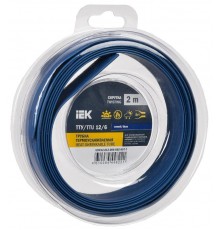 Трубка термоусадочная ТТУ нг-LS 12/6 синяя (2м/упак) IEK  UDR12-012-006-002-K07-T  IEK