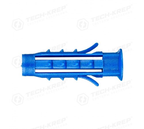 Дюбель распорный Чапай 6х25 шипы+усы (синие) (1000 шт) - пакет накл. ( 0,528 кг)  111141  Tech-KREP