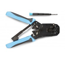 Инструмент обжимной HT-200AR д. RJ-50,RJ-45,RJ-12,RJ-11 (10P10C,8P8C типаAMP,6P6C,4P4C),проф.,с храп.мех.  35548  Hyperline