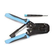 Инструмент обжимной HT-200AR д. RJ-50,RJ-45,RJ-12,RJ-11 (10P10C,8P8C типаAMP,6P6C,4P4C),проф.,с храп.мех.  35548  Hyperline