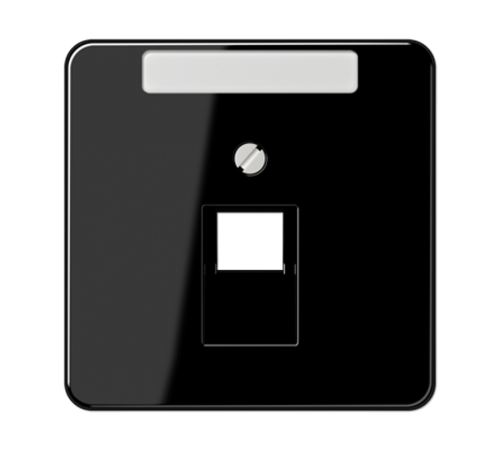 Крышка для ординарной телефонной и компютерной розетки  UAE; черная  CD569-1NAUASW  Jung