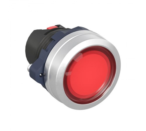 Головка кнопки плоская прозрачная с фиксацией, красная, алюминий  M22P-FLLRA  DKC