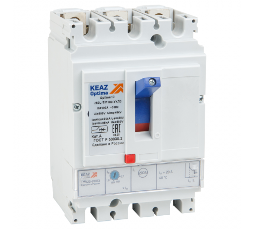 Выключатель автоматический OptiMat D250F-TM025-УХЛ3-РЕГ  353163  КЭАЗ