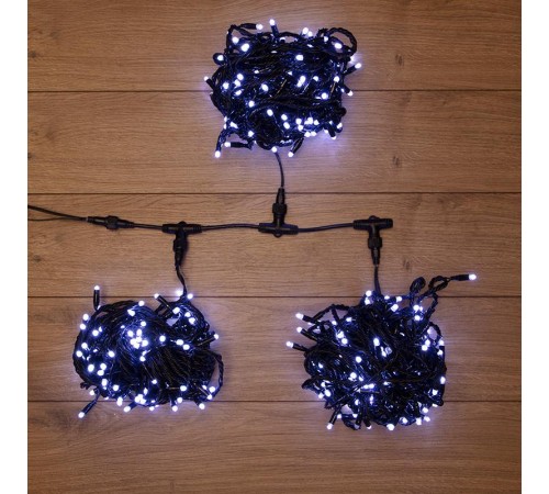 Гирлянда "LED ClipLight" 24V, 3 нити по 20 м, свечение с динамикой, цвет диодов Белый  323-305  NEON-NIGHT