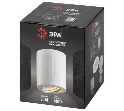 Светильник настенно-потолочный спот OL34 WH MR16 GU10, белый  Б0056382  ЭРА