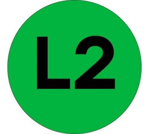 Наклейка "L2" d=20мм PROxima  an-2-15-1  EKF