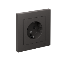 AtlasDesign Базальт Розетка с заземлением со шторками, 16А, в сборе  ATN001444  SE