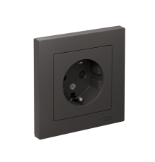 AtlasDesign Базальт Розетка с заземлением со шторками, 16А, в сборе  ATN001444  SE