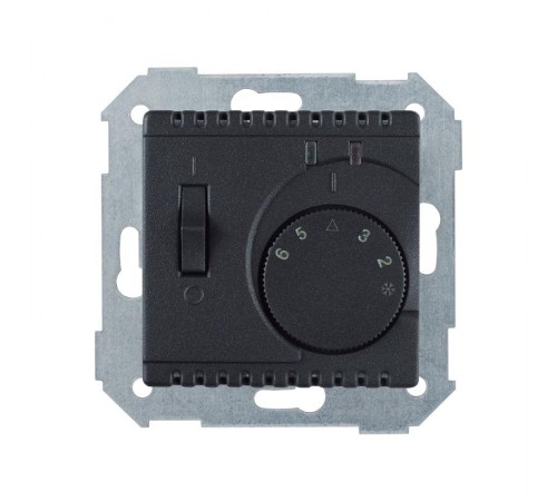 Термостат с датчиком в пол (зондом) с выключателем, S82,82N, графит  82504-38  Simon