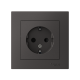 AtlasDesign Базальт Розетка с заземлением со шторками, 16А, в сборе  ATN001444  SE